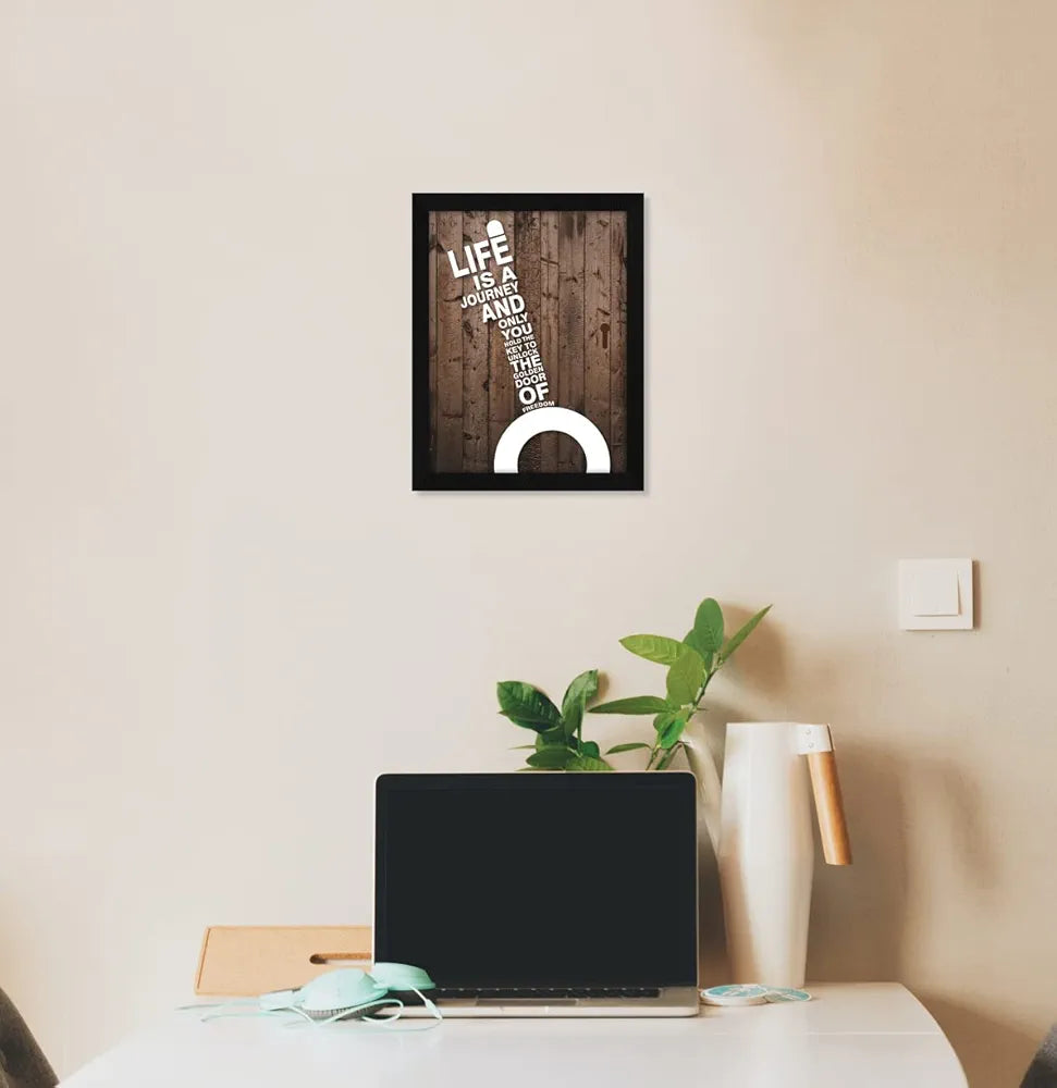 ArtX Paper Motivational Quotes Life Is a Journey Wall Frame Art Painting