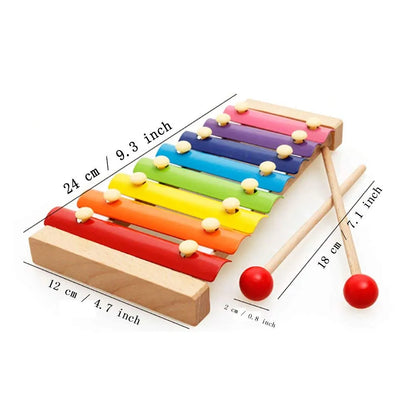 Trinkets & More® - Xylophone for Kids  Wooden Musical Instruments Piano Toy Baby Children Toddlers 6 Months + .