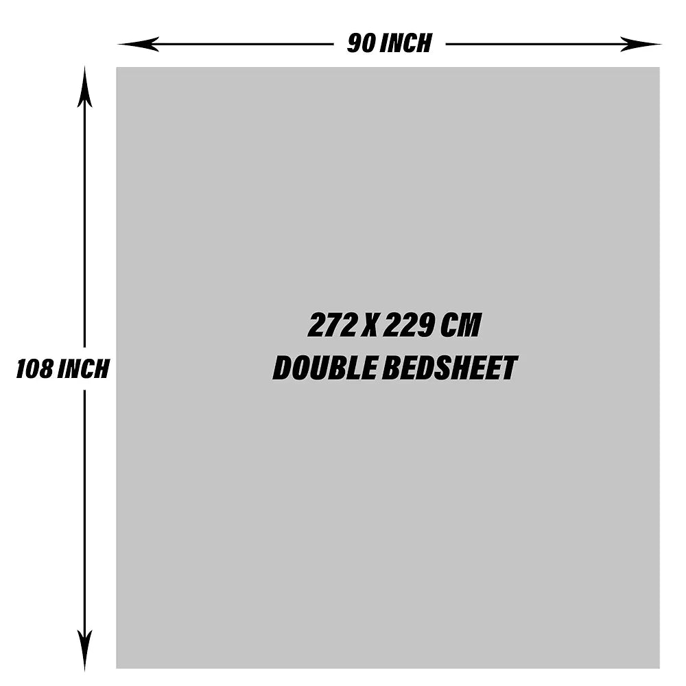 Kuber Industries Double Bedsheet with 2 Pillow Covers 160 TC Premium Cotton Dezier Bell Print Green