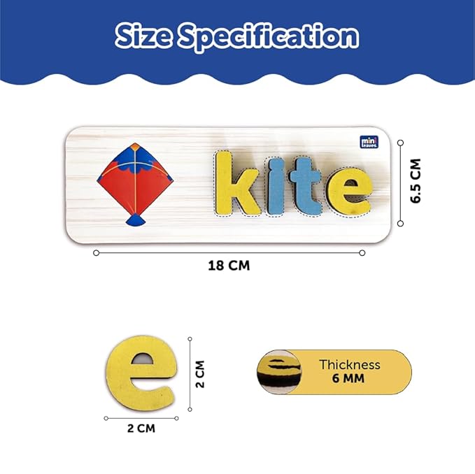 Mini Leaves Spell and Learn Letter Matching Wooden Alphabet Game With Flash Cards | 52 Pieces