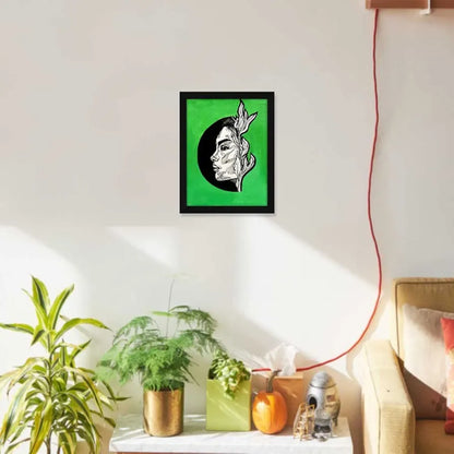 ArtX Paper Pen Art Abstract Girl Women Frame Wall Art Painting