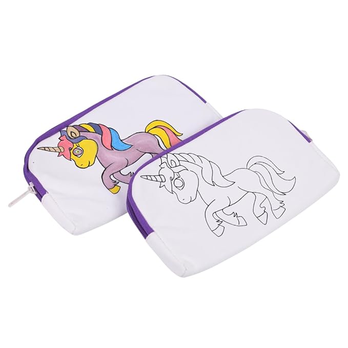 Hobby India Diy Pre-designed Canvas Pouch Painting Kit | Perfect for Kids & Adults