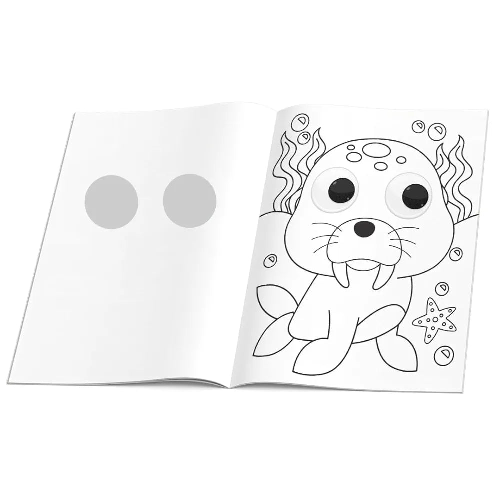 Googly Eyes Sea Animals Colouring Book for Kids I Sea Animals Activity Book featuring Adorable Characters with Oversized Googly Eyes I Perfect Gift I Fun Colouring Activity Book by Majestic Book Club