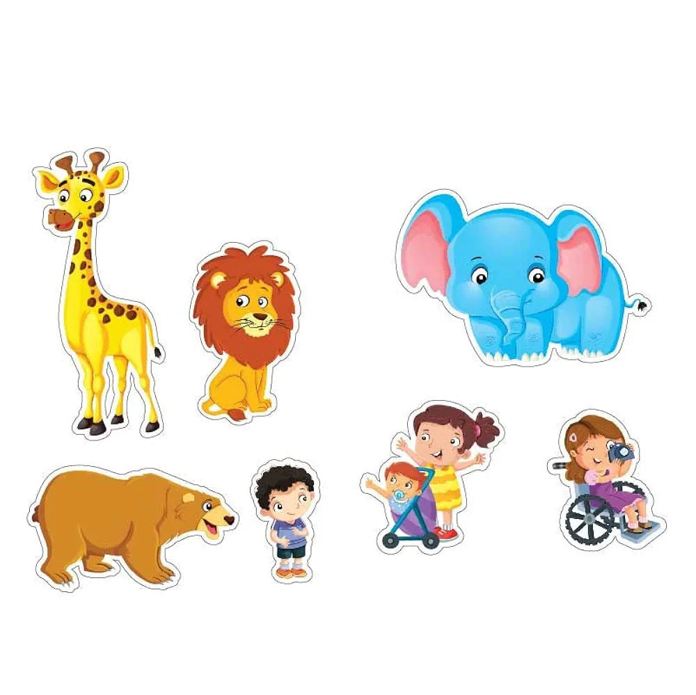 Popcorn Games & Puzzles Zoo 49 Piece Kids Jigsaw Game Puzzle - Science Educational Toys for Kids Children 5+ Years