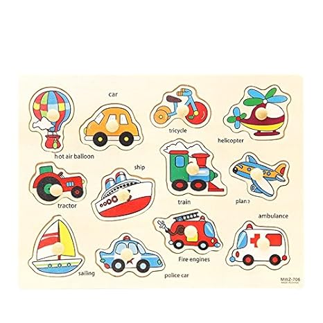 FunBlast Wooden Colorful Learning Educational Board for Kids with Knobs Educational