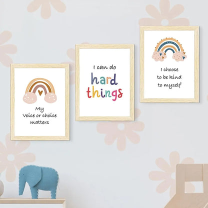 ArtX Motivational -07 Quotes Wall Art A4 Size Multicolor Synthetic Wood Frames Set Of 6