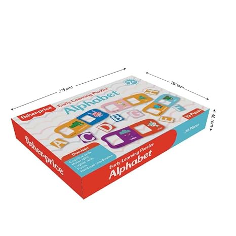 Fisher Price Early Learning Alphabets Puzzles 39 Pieces Alphabet Matching Puzzles for Kids Children Age 2+ Years & Above