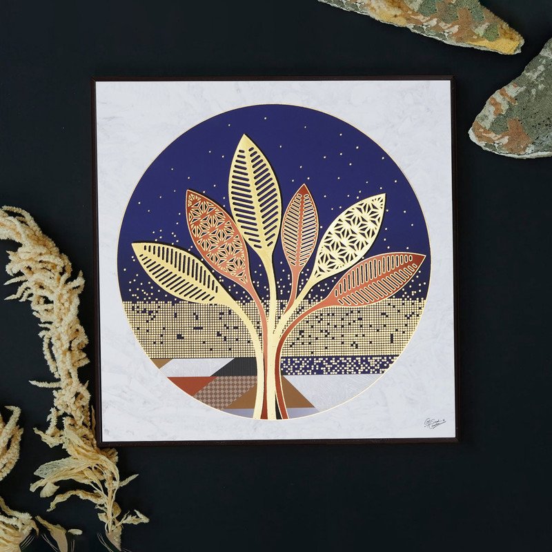 Golden Embossed Wall Painting For Home Decoration , Paintings for Living Room , Modern Art Wall Pinting, For Home Decor (12X12 INCH)