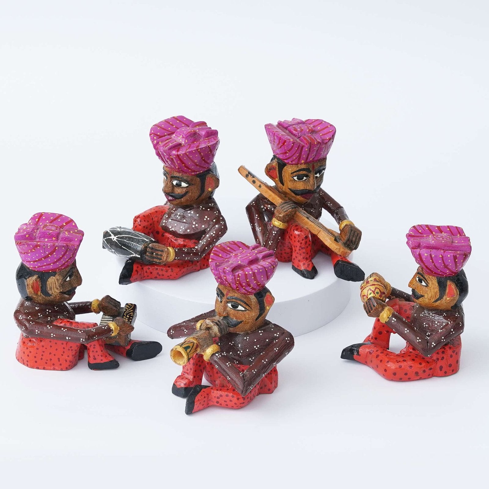 Rajasthani Musician Set: Authentic Handcrafted Ensemble for Cultural Delight