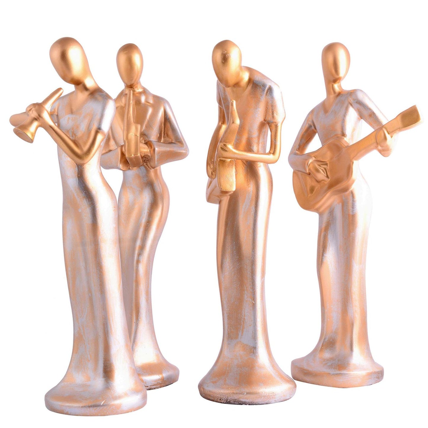 Modern metal musician golden statue Resin figurine Contemporary art Music decor Metal sculpture, Modern home decor, Musician gift