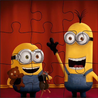 Wooden Jigsaw Puzzles - Minions and Friends Anime Cartoon Characters for Kids