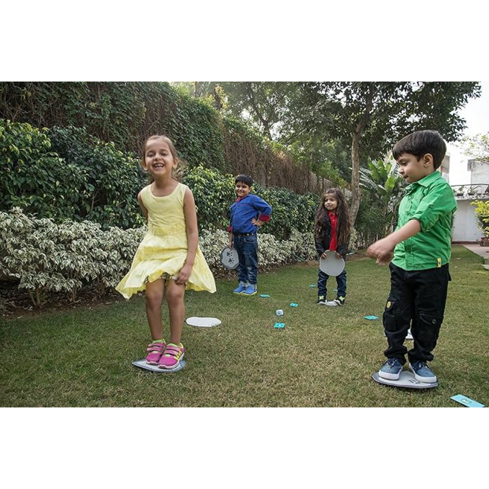 Chalk and Chuckles, Stepping Stones Game for Kids Age 4-8 Year | Outdoor and Indoor Game