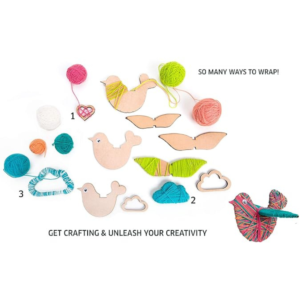 Chalk and Chuckles Art & Craft Kit for Kids - Make Your Own Bird Hanging | Age 8-14 | Diy Kit