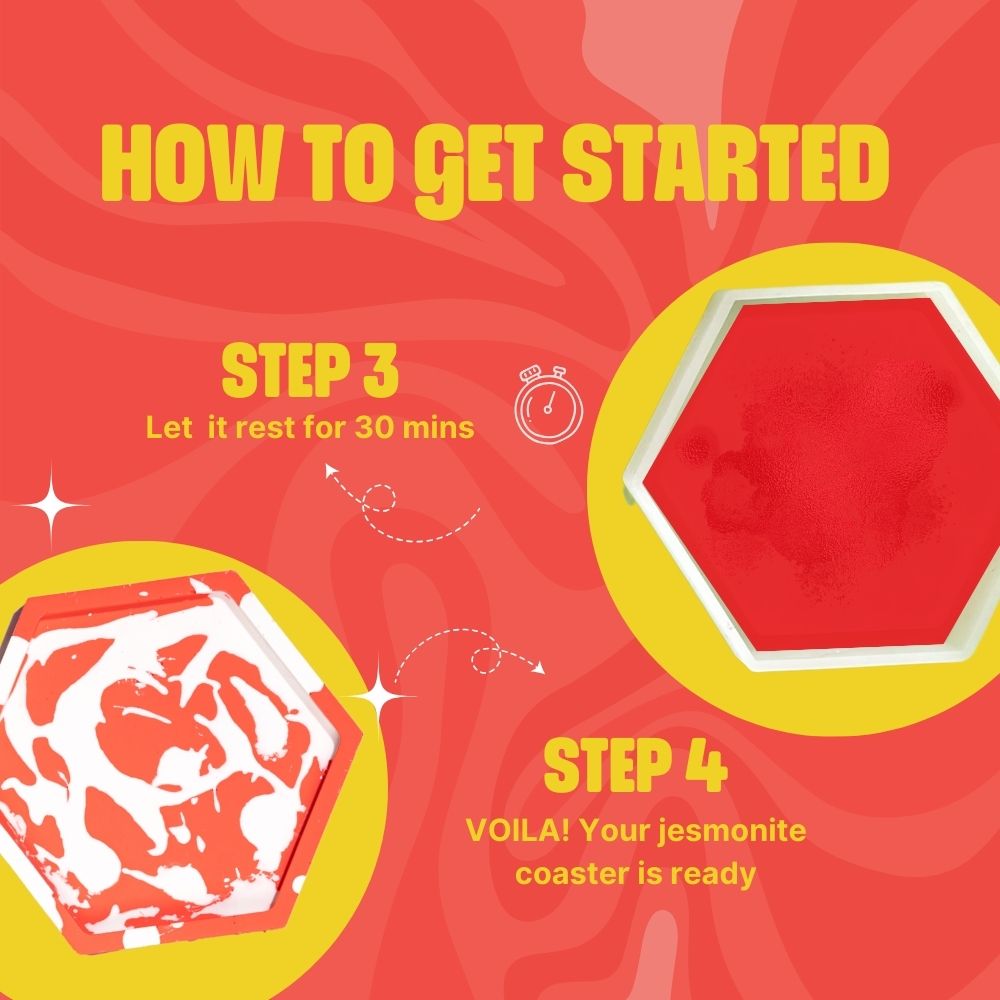 DIY Jesmonite Hexagon Coaster Kit