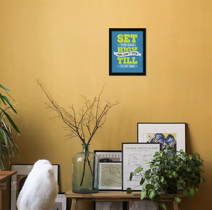 ArtX Paper Motivational Quotes High Goals Wall Frame Art Painting