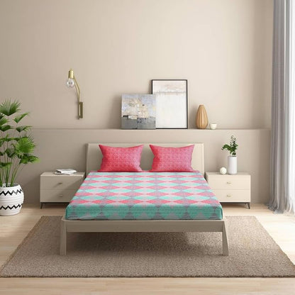 Wakefit Bedsheet For King Size Bedsheet King Size Bed 2 Pillow Covers Elastic Sheet Emerge Multicolor