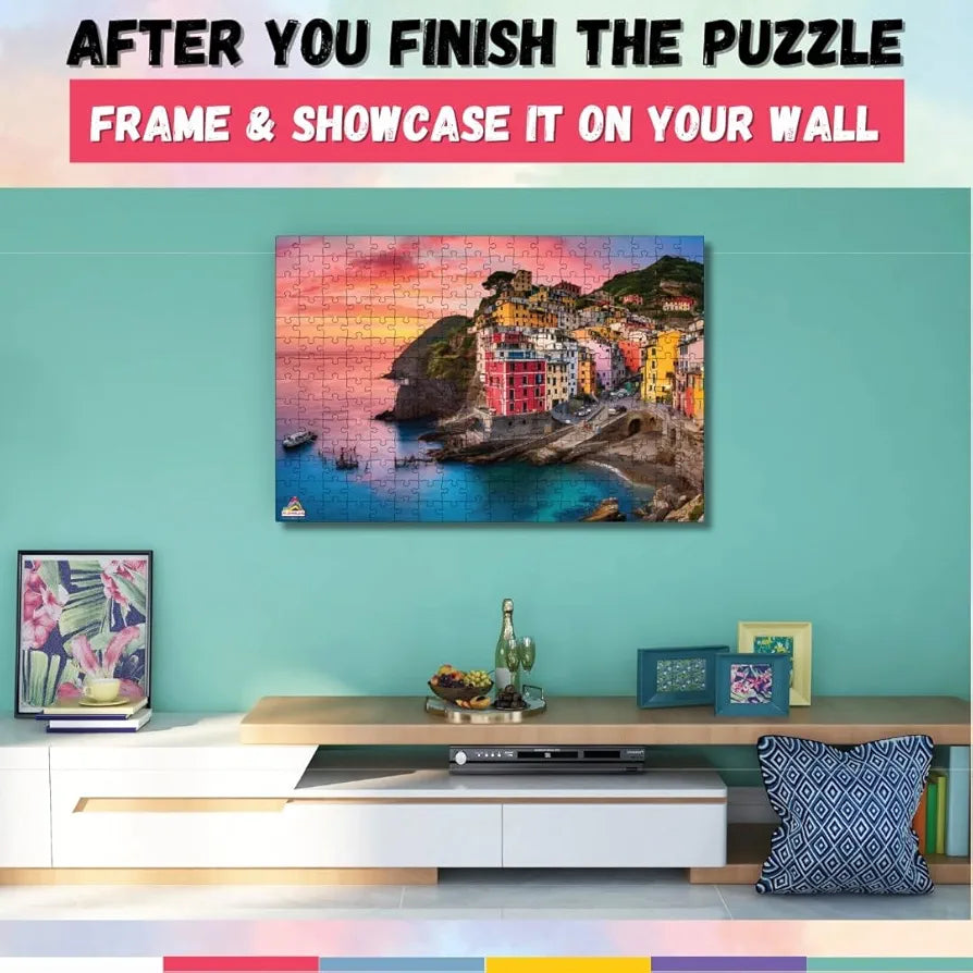 Playhills Beautiful Landscape Cinque Terre, Italy 252pcs Jigsaw Puzzle for Kids and Adults | Focus and Mind Relaxation Puzzles - Ideal Gift for Children