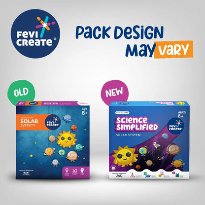 Pidilite Fevicreate Educational Game, DIY Solar System Craft Kit for Kids, Fun & Learning Science Project Kit for 7 Years & Above, Multi