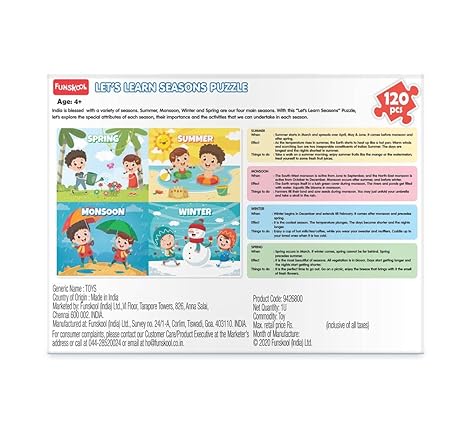 Funskool Play & Learn Funskool Play & Learn Seasons Educational 120 Pieces Puzzle