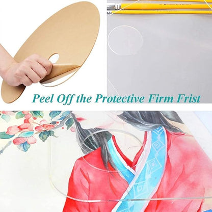 Hobby India Acrylic Paint Palette | Transparent Non-stick Oil Paint Palette With Protective Craft for Diy Art