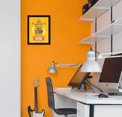 ArtX Paper Motivational Quotes Don't Stop Wall Frame Art Painting