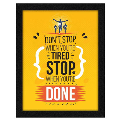 ArtX Paper Motivational Quotes Don't Stop Wall Frame Art Painting