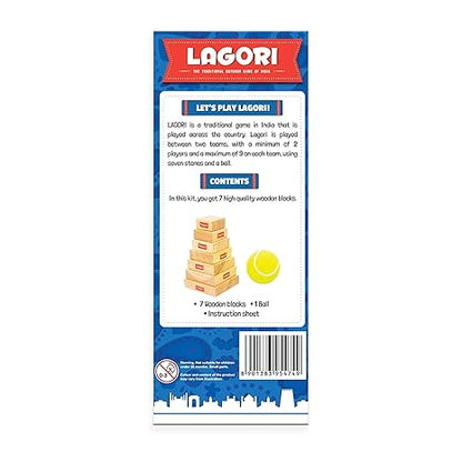 Funskool Games Lagori The Traditional Outdoor Games of India Classic Seven Stones Game