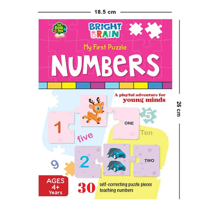 The Book Tree Bright Brain Numbers 30 Piece Jigsaw Puzzle for Preschoolers, Educational Toy for Learning 123, Gifts for Kids Ages 3 to 6 by Majestic Book Club