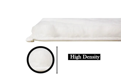 Luxe Home International Ruffle Bath Runner 2 X 5 Ft Colour White
