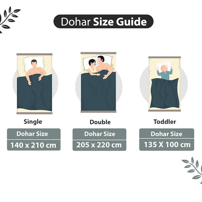 Divine Casa TC - 120 Printed Three-Layer Cotton Cambric Reversible AC Dohar Blanket for Single Bed Soft Lightweight Colour Tawny Olive & Trigonal Design