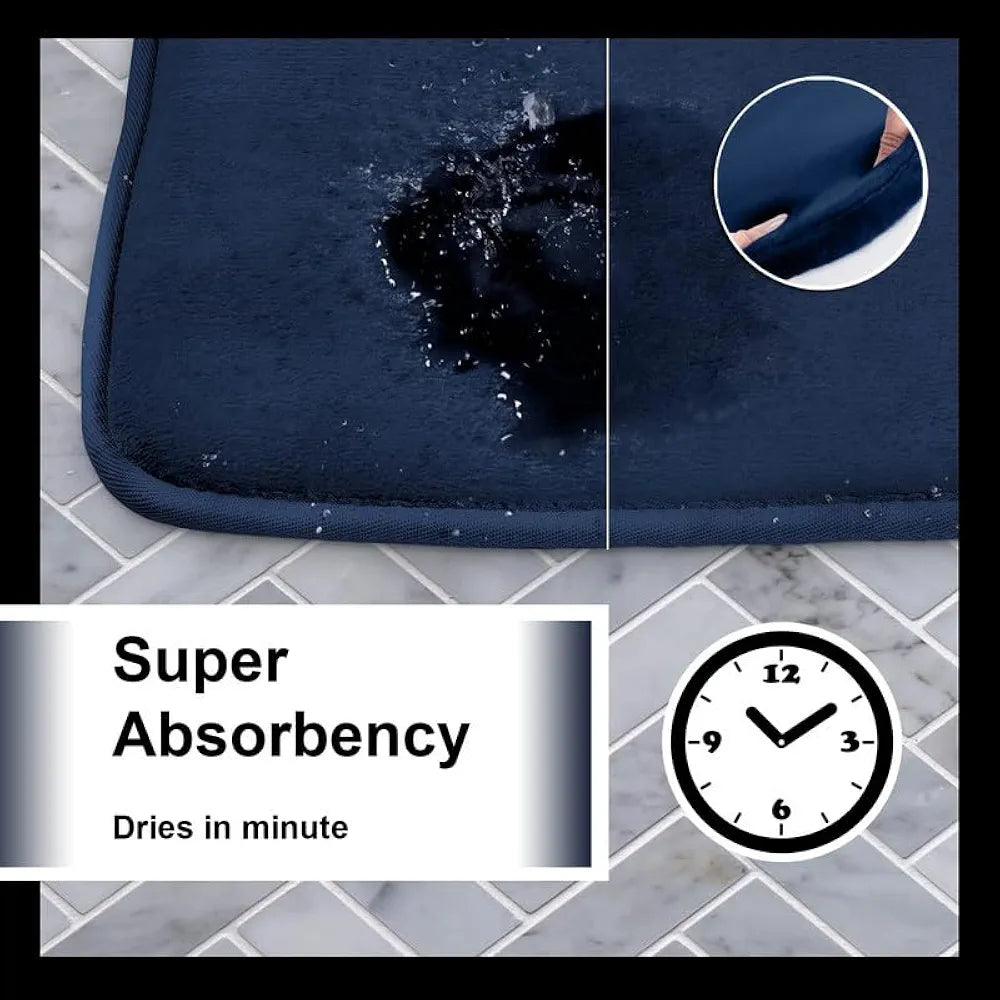 BSB Home All Purpose Non Slip Anti-Skid Memory Foam Door Mat Kitchen Runner Super Absorbent Quick