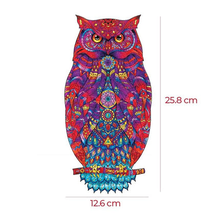 91knots Mystical Owl 83 Pieces Mandala Art Inspired Premium Wooden Jigsaw Puzzle for Kids & Children Aged 5+ Years