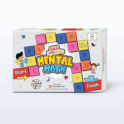 classmonitor Mental Learning Math Kit with Free Mobile App 100+ Number 20+ Puzzles 20 Practice Worksheets for Kids Children's|Age 4-6 Years