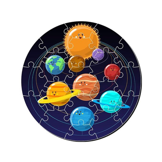 Artvibes Wooden Premium Solar System Puzzles for Kids Age 2 and 3 | 19 Piece Puzzles | Fun Learning Brain Booster for Little Champions