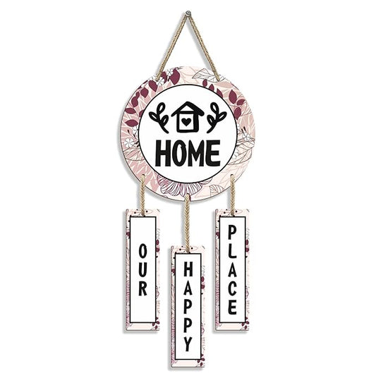 Sehaz Artworks Wooden Wall Hangings for Home Decoration Room Decor Wall Our Happy Place