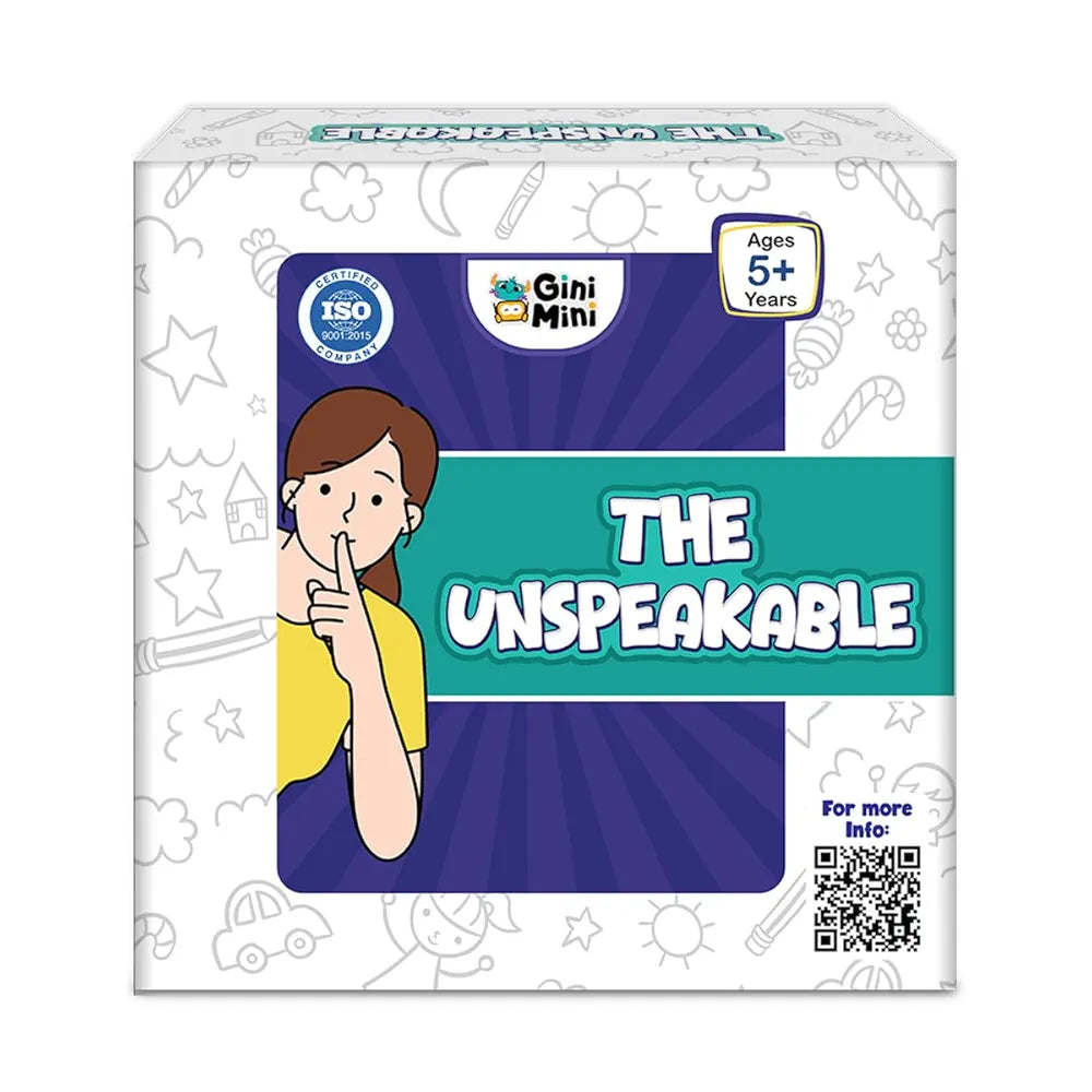 GiniMini The Unspeakable Word Guessing Game for Kids Aged 5 Plus Fast-Paced Educational and Party Game 90 Cards One Minute Sand Timer and Manual Improves Vocabulary Communication and Thinking Skills