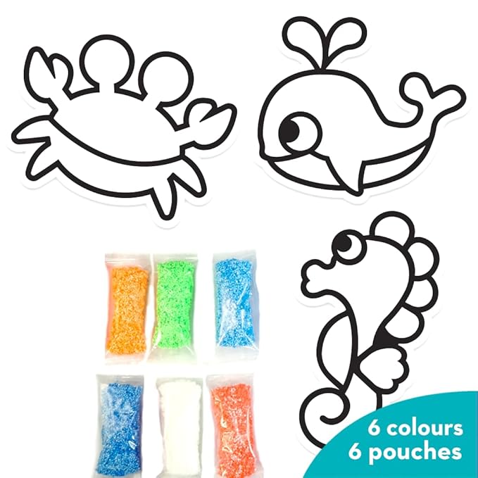 Imagimake Clay Stickers Aqua World Create 3 Unique DIY Stickers Using Air Dry Clay