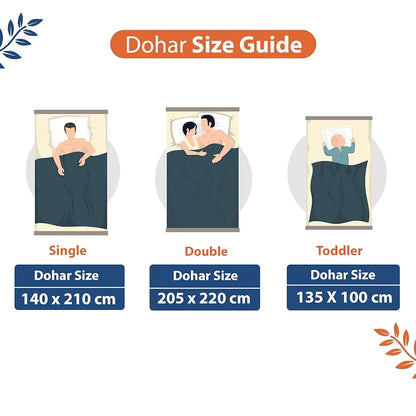 Divine Casa 120 GSM Microfiber Single Kids Dohar Soft & Lightweight Throw Blanket Geometric Pattern Colour Blue and Grey