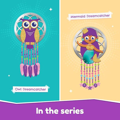 Bloomingo Art & Craft Kit - Mermaid Dreamcatcher | Diy Dream Catcher Kit for Kids | Themed Dream Catcher With Fun Foil Stickers