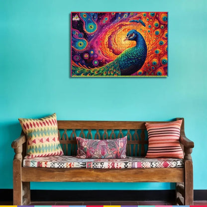The Precious Peacock  Spirit Animal Wooden Jigsaw Puzzle by Playhills for Children and Adults 13+ Years| Perfect Holiday/Party Gift | Family Activity Games