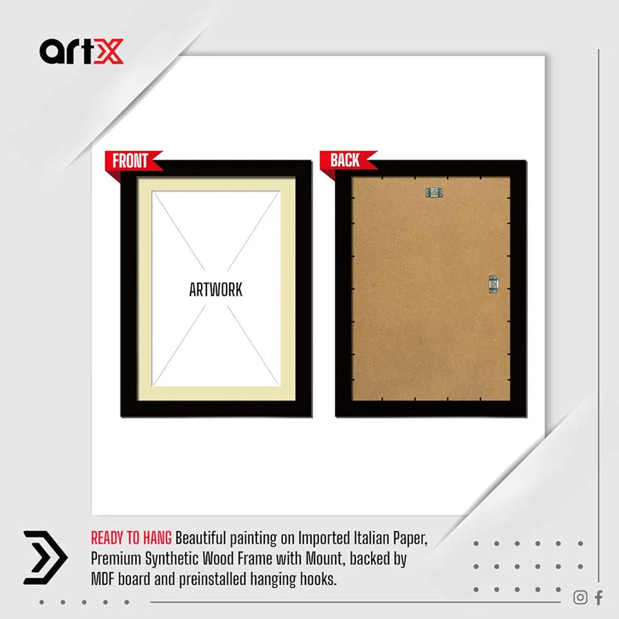 ArtX Paper Premium Rajasthani Bani Thani Wall Art Multicolor