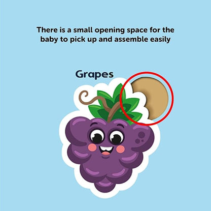 Mini Leaves Funfruit Basket Wooden Shape Puzzle | Educational Puzzle for 4+ Age Kids | Shape Sorter Puzzle