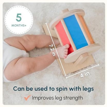 Curious Cub Montessori Spinning Drum Toy for Babies | Develops Fine Motor Skills | Educational Toy for Early Development