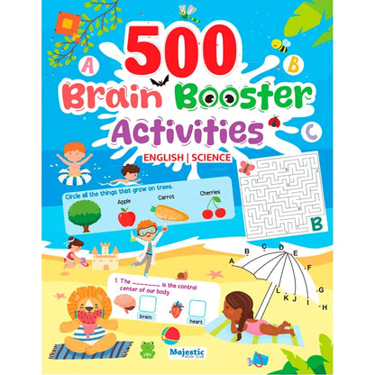 500 Brain Booster Activity Book for Kids Age 4+ | Fun English & Science Activities | Boost Focus, Confidence & Vocabulary | 500+ Engaging Tasks by The Book Tree