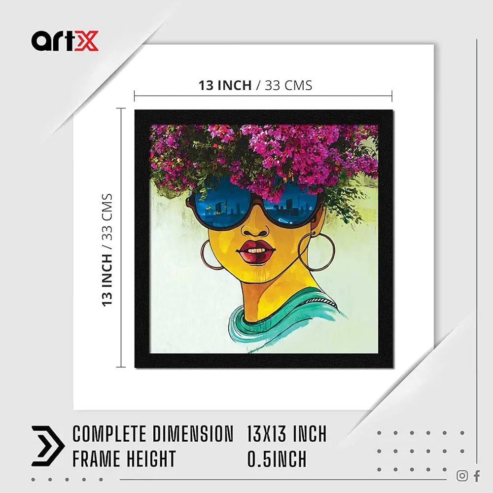 ArtX Paper Women Wall Art Painting Multicolor