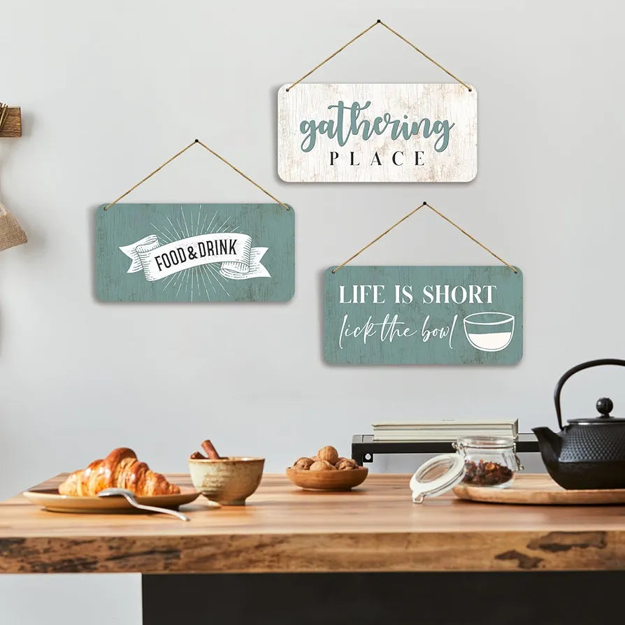 Kotart Kitchen Quotes Wooden Wall Art Hanging for Restaurant Bar Dianing Area 3