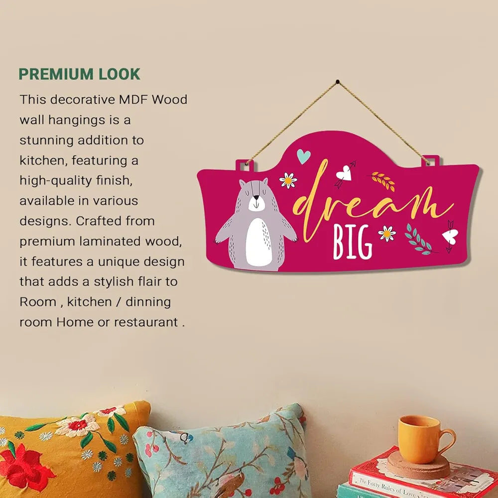 Kotart Dream Big Quotes Wall Decor for Living Room Decorative Items for Home