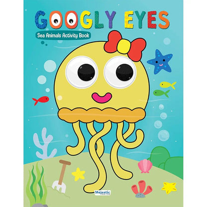Googly Eyes Sea Animals Colouring Book for Kids I Sea Animals Activity Book featuring Adorable Characters with Oversized Googly Eyes I Perfect Gift I Fun Colouring Activity Book by Majestic Book Club
