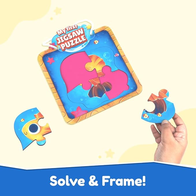 Bloomingo Puzzle Kit for Kids| My First Jigsaw Puzzle | Unicorn & the Friendly Fairy | 20+ Jigsaw Pieces | Mermaid