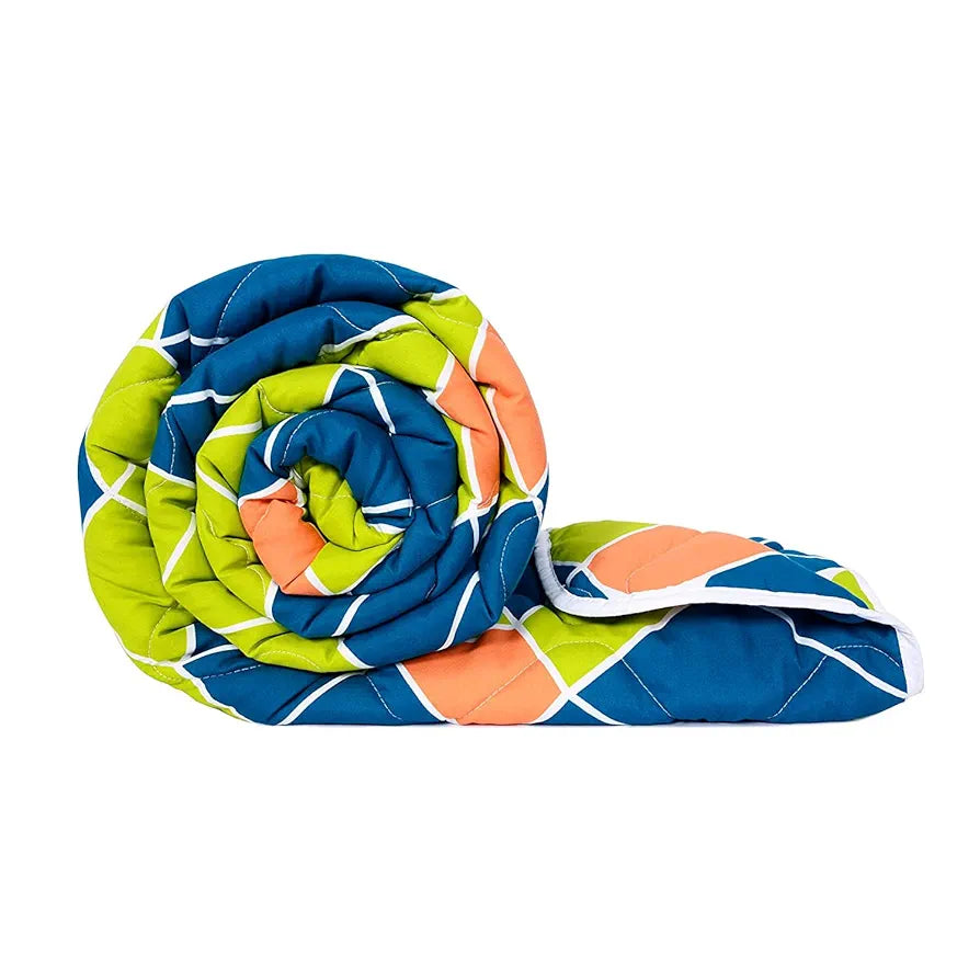 Divine Casa Microfiber 150 GSM Reversible Double Bed Comforter Ultra Soft & Lightweight Blanket Colour Acid Lime